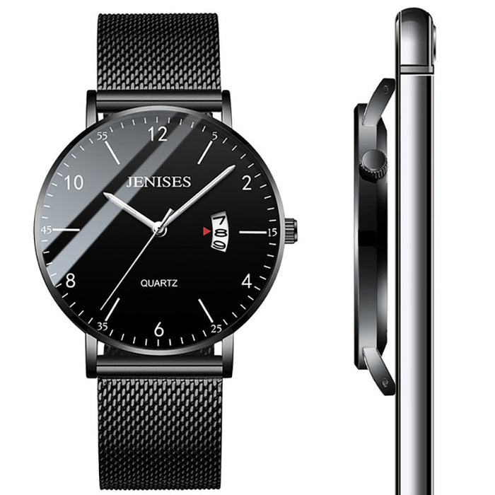 Man Ultra Thin Wrist Watch Minimalist
