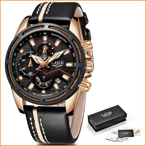 LIGE Mens Watches Top Military