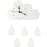 Nordic Wood Cloud Raindrop Wall Clock