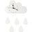 Nordic Wood Cloud Raindrop Wall Clock