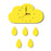 Nordic Cloud Raindrop Shaped Wall Clock