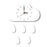 Nordic Cloud Raindrop Shaped Wall Clock