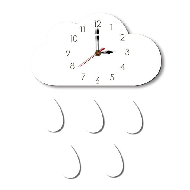 Nordic Cloud Raindrop Shaped Wall Clock