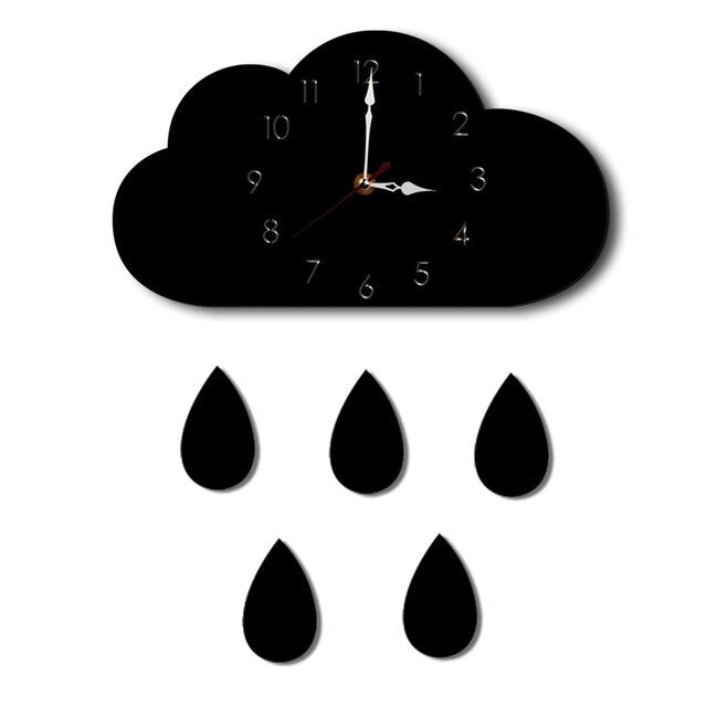 Nordic Cloud Raindrop Shaped Wall Clock