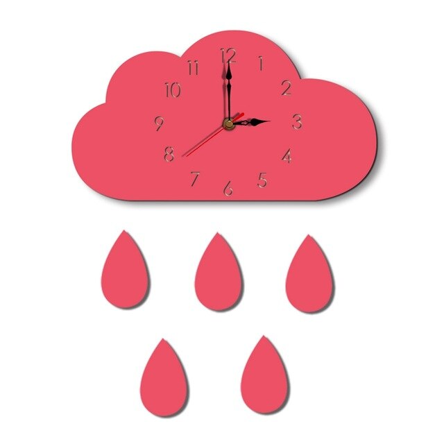 Nordic Cloud Raindrop Shaped Wall Clock