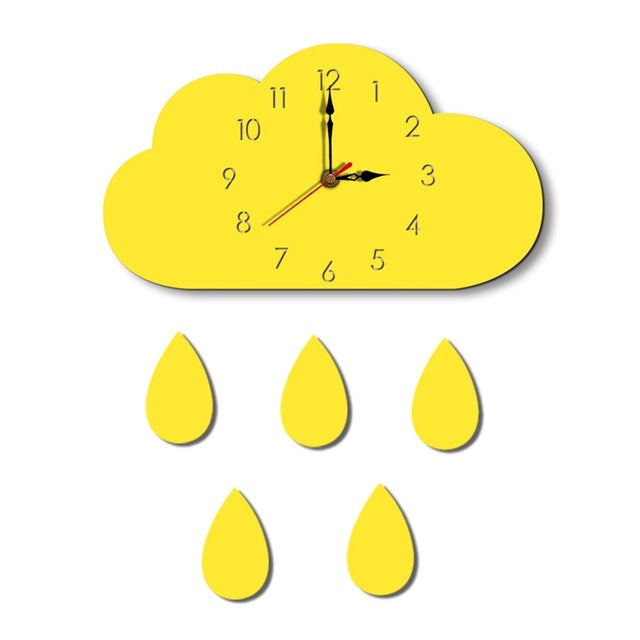 Nordic Cloud Raindrop Shaped Wall Clock